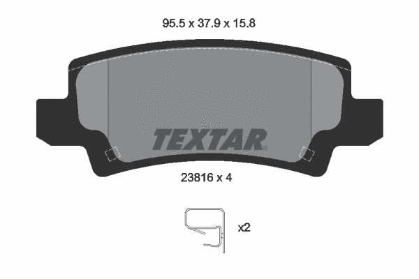 Diskinių stabdžių trinkelių rinkinys TEXTAR 2381601