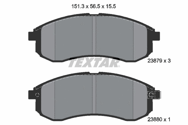 Diskinių stabdžių trinkelių rinkinys TEXTAR 2387902