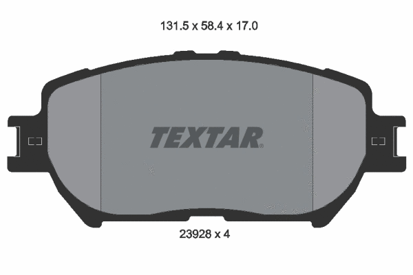 Diskinių stabdžių trinkelių rinkinys TEXTAR 2392801
