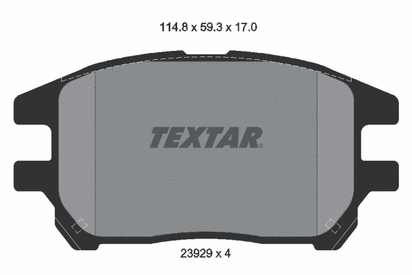 Diskinių stabdžių trinkelių rinkinys TEXTAR 2392901
