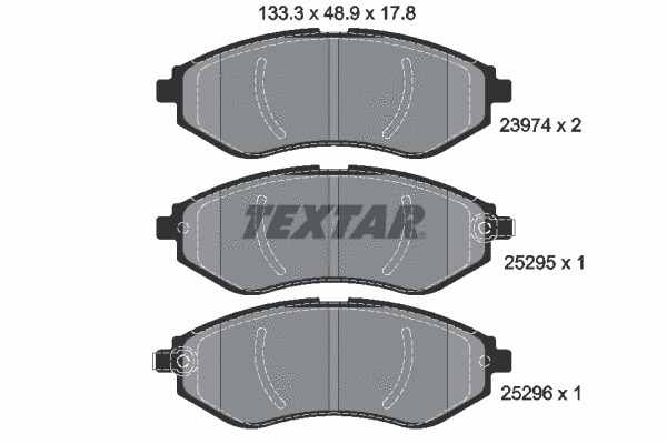 Diskinių stabdžių trinkelių rinkinys TEXTAR 2397406