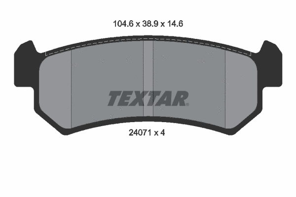 Diskinių stabdžių trinkelių rinkinys TEXTAR 2407101