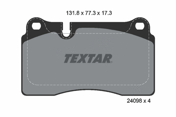 Diskinių stabdžių trinkelių rinkinys TEXTAR 2409801