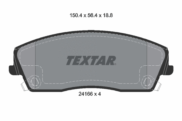 Diskinių stabdžių trinkelių rinkinys TEXTAR 2416601