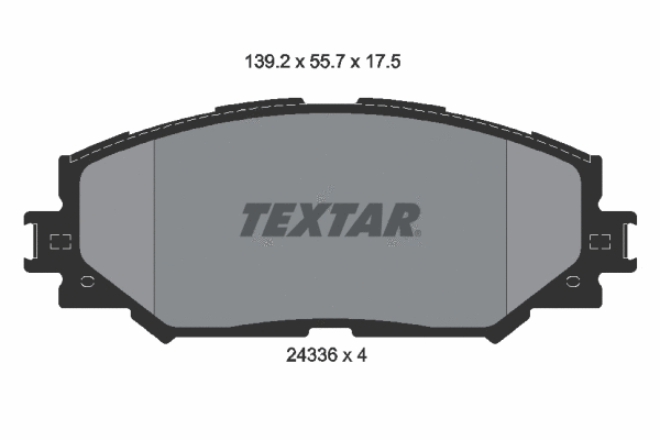 Diskinių stabdžių trinkelių rinkinys TEXTAR 2433601
