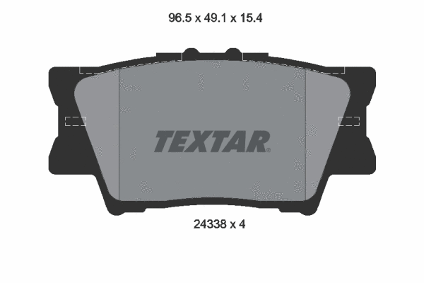 Diskinių stabdžių trinkelių rinkinys TEXTAR 2433801