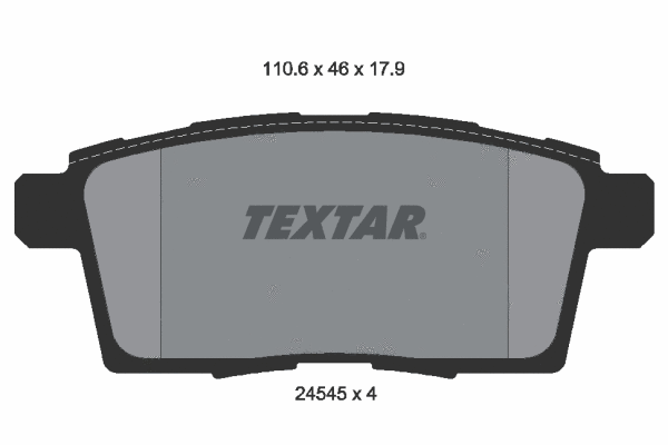 Diskinių stabdžių trinkelių rinkinys TEXTAR 2454501