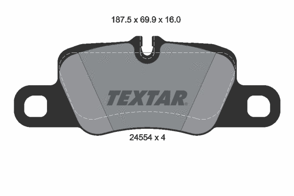 Diskinių stabdžių trinkelių rinkinys TEXTAR 2455402