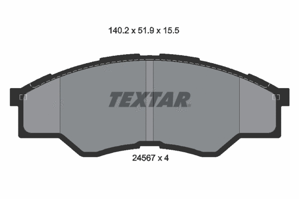 Diskinių stabdžių trinkelių rinkinys TEXTAR 2456701