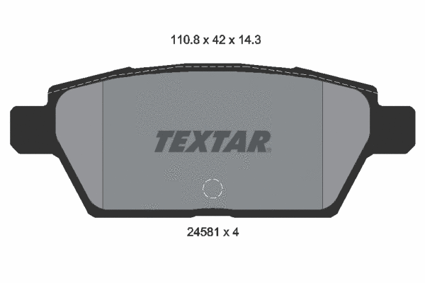 Diskinių stabdžių trinkelių rinkinys TEXTAR 2458102