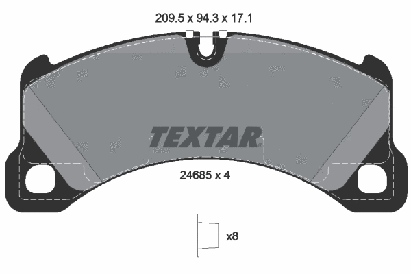 Diskinių stabdžių trinkelių rinkinys TEXTAR 2468501