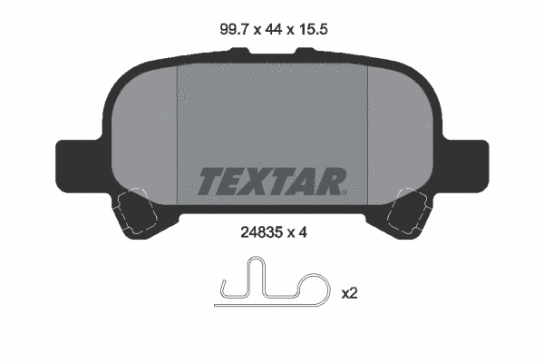 Diskinių stabdžių trinkelių rinkinys TEXTAR 2483501