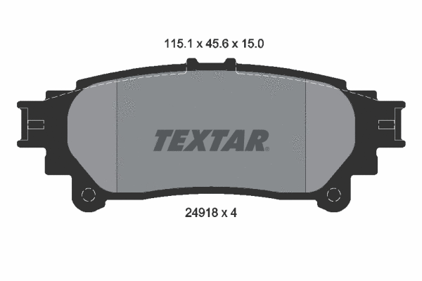 Diskinių stabdžių trinkelių rinkinys TEXTAR 2491801