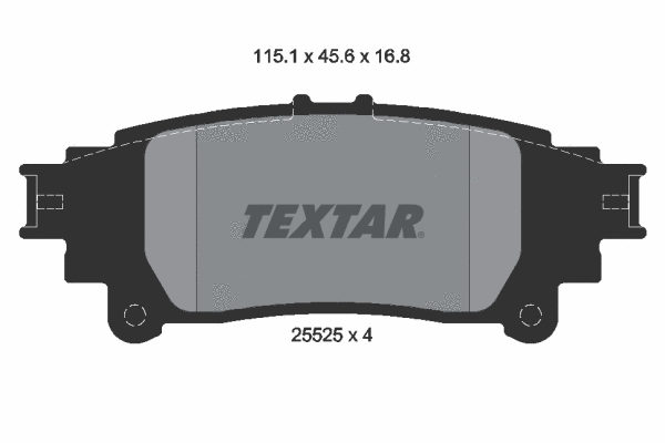 Diskinių stabdžių trinkelių rinkinys TEXTAR 2552501