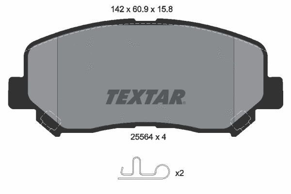 Diskinių stabdžių trinkelių rinkinys TEXTAR 2556401