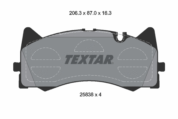 Diskinių stabdžių trinkelių rinkinys TEXTAR 2583801