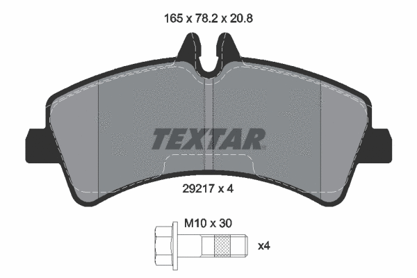 Diskinių stabdžių trinkelių rinkinys TEXTAR 2921702