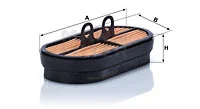 Antrinis oro filtras MANN-FILTER CF 2120