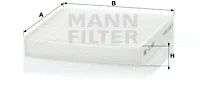 Salono filtras MANN-FILTER CU 1827