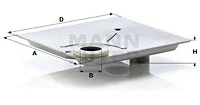 Automatinės transmisijos hidraulinis filtras MANN-FILTER H 1615/1 x KIT