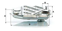 Automatinės transmisijos hidraulinis filtras MANN-FILTER H 1914/1