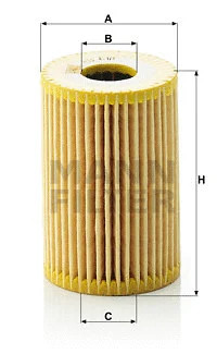 Alyvos filtras MANN-FILTER HU 610 x