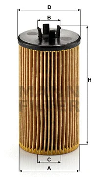 Alyvos filtras MANN-FILTER HU 612/2 x