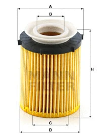 Alyvos filtras MANN-FILTER HU 711/6 z