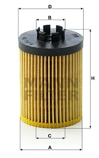 Alyvos filtras MANN-FILTER HU 712/8 x