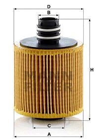 Alyvos filtras MANN-FILTER HU 8006 z