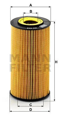 Alyvos filtras MANN-FILTER HU 934 x