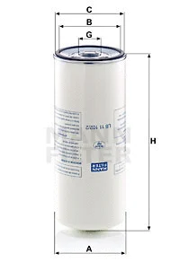 Suspausto oro įrangos filtras MANN-FILTER LB 11 102/2