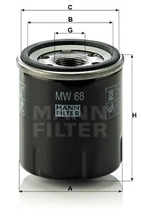 Alyvos filtras MANN-FILTER MW 68