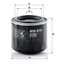 Alyvos filtras MANN-FILTER MW 810