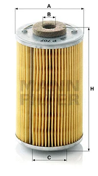 Kuro filtras MANN-FILTER P 707 x