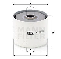 Kuro filtras MANN-FILTER P 917/2 x