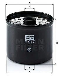 Kuro filtras MANN-FILTER P 917 x