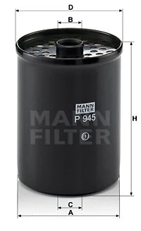 Kuro filtras MANN-FILTER P 945 x