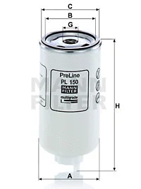 Kuro filtras MANN-FILTER PL 150