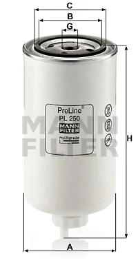 Kuro filtras MANN-FILTER PL 250