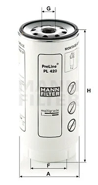 Kuro filtras MANN-FILTER PL 420 x