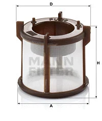 Kuro filtras MANN-FILTER PU 50 x