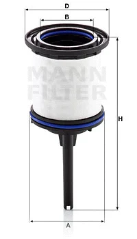Kuro filtras MANN-FILTER PU 7008 z KIT