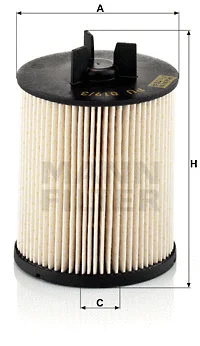 Kuro filtras MANN-FILTER PU 819/3 x