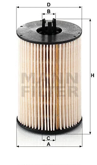 Kuro filtras MANN-FILTER PU 821 x-2