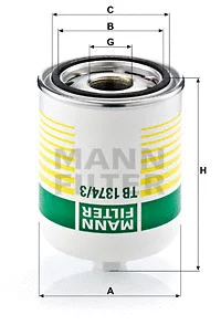 Suspausto oro sistemos oro džiovintuvo kasetė MANN-FILTER TB 1374/3 x