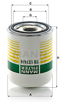 Suspausto oro sistemos oro džiovintuvo kasetė MANN-FILTER TB 1374/4 x