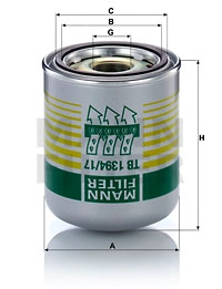 Suspausto oro sistemos oro džiovintuvo kasetė MANN-FILTER TB 1394/17 x