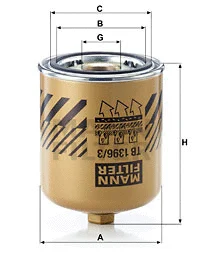 Suspausto oro sistemos oro džiovintuvo kasetė MANN-FILTER TB 1396/3 x