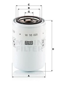 Alyvos filtras MANN-FILTER W 10 020